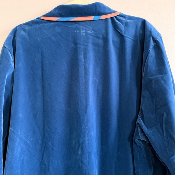 Wicked Shiz University Costume Teal Blue Velvet Blazer Jacket Men size XL - Picture 9 of 16